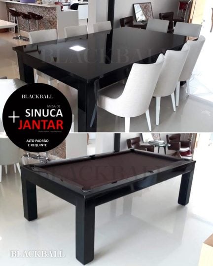 Mesa de Sinuca e Jantar BLACKBALL® HERA